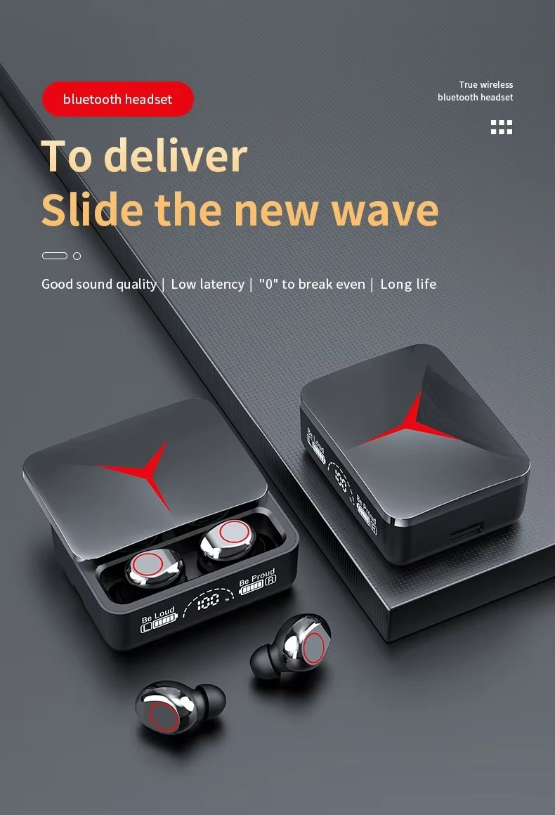 Écouteurs sans fil Bluetooth 5.2 TWS, M90 Pro, casque de jeu, réduction du bruit, musique sportive, écouteurs pour téléphones, affichage LED, nouveau