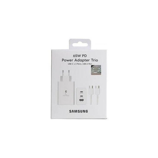 Samsung Chargeur Ultra Rapide Trio 65W 2X Ports USB Type C & 1x USB Type A câble type c